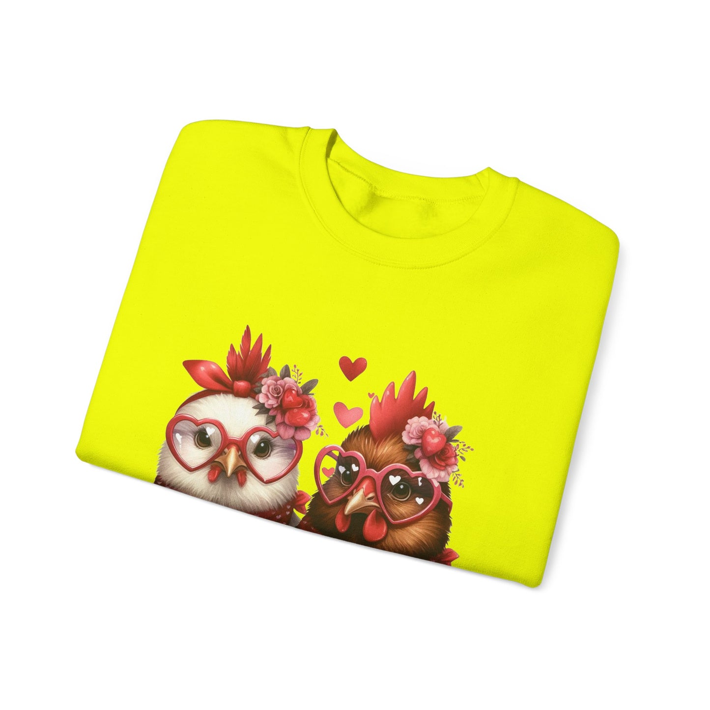 Sweatshirt Valentine's Day Farm Chickens