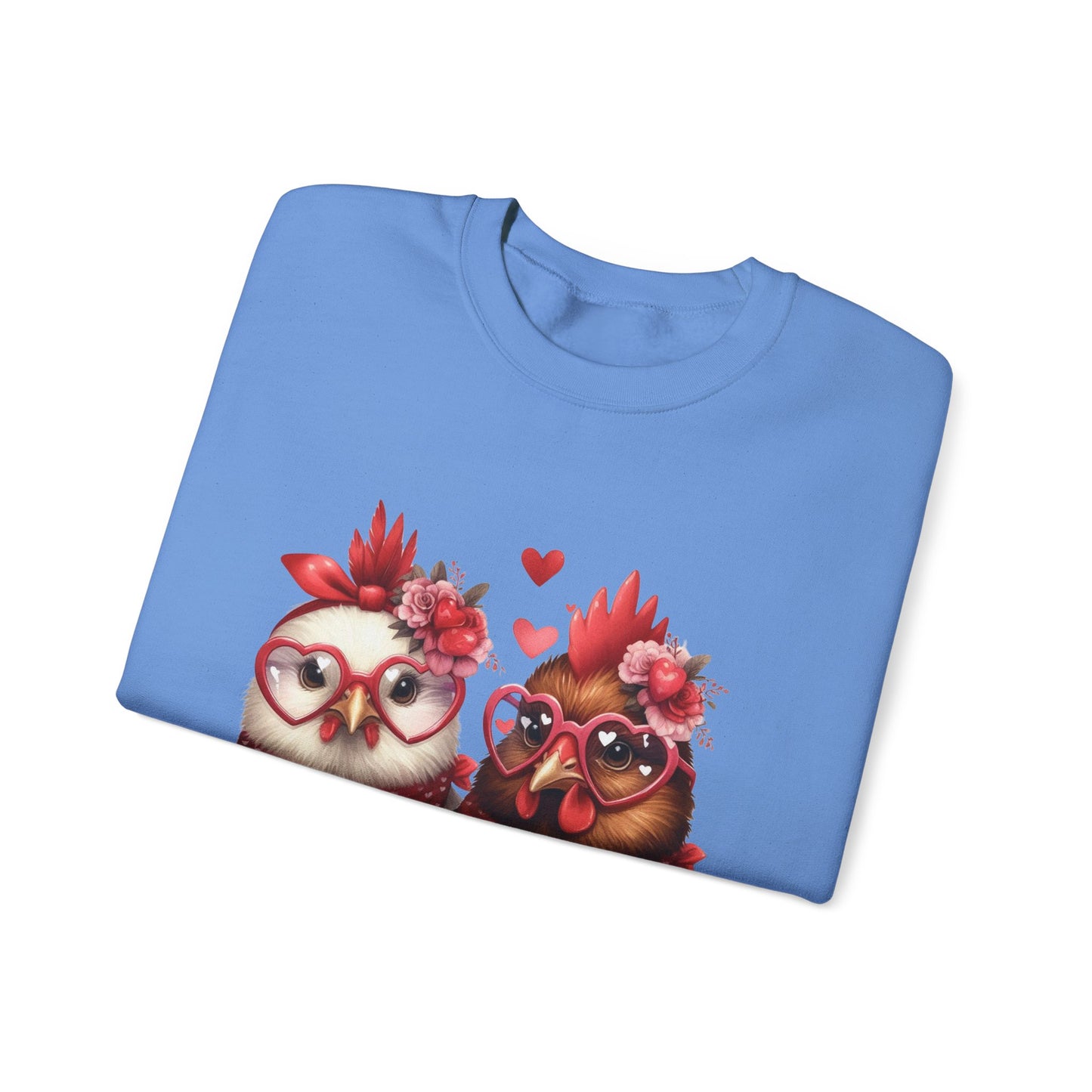 Sweatshirt Valentine's Day Farm Chickens