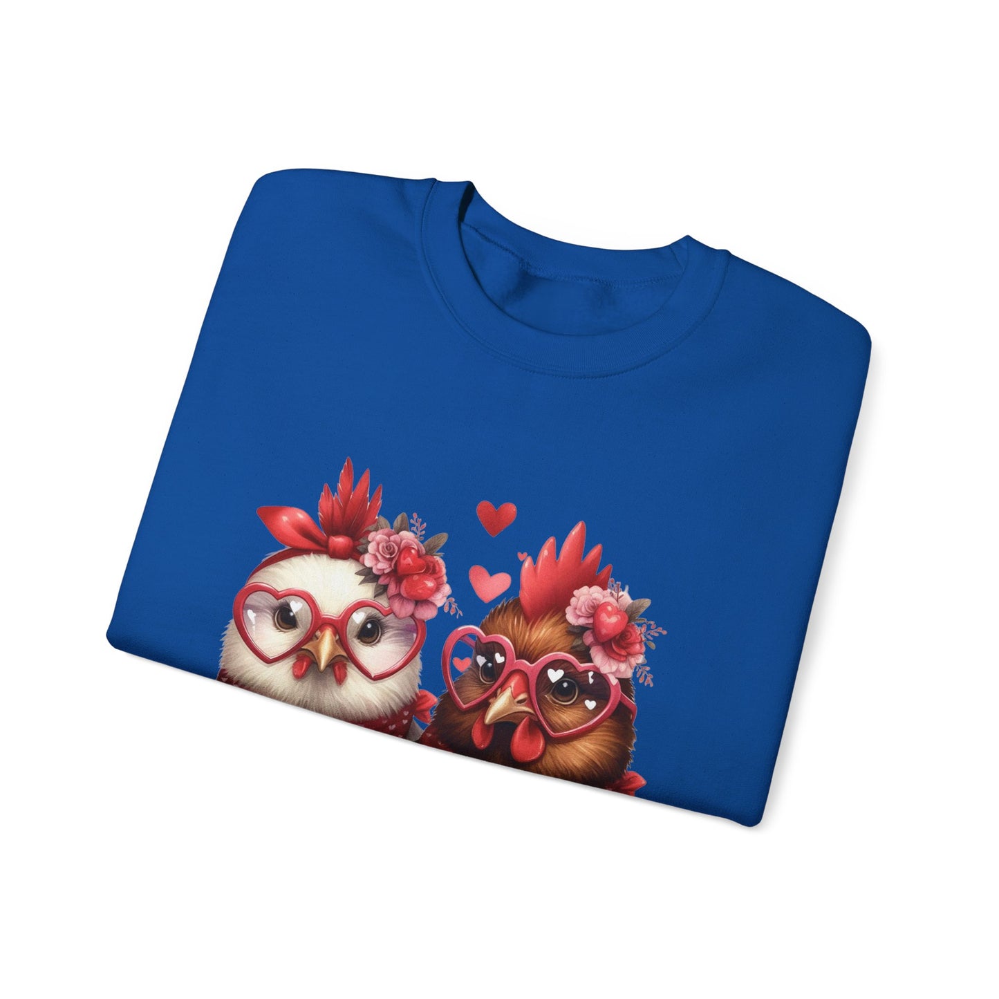 Sweatshirt Valentine's Day Farm Chickens